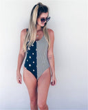 Mother & Daughter Matching Swimsuit - Navy Stars