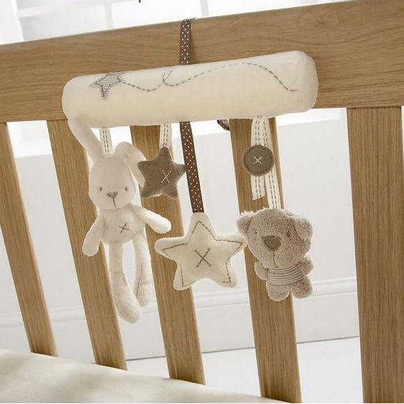 Cute Musical Hanging Rattles - Bunny, Bear & the little stars
