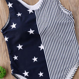 Mother & Daughter Matching Swimsuit - Navy Stars