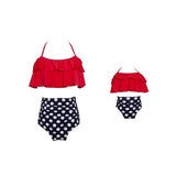 Mother & Daughter Matching Swimsuit - Retro